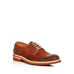 CROSBY SQUARE Mens Brown Hopkins Round Toe Block Heel Leather Oxford Shoes 44